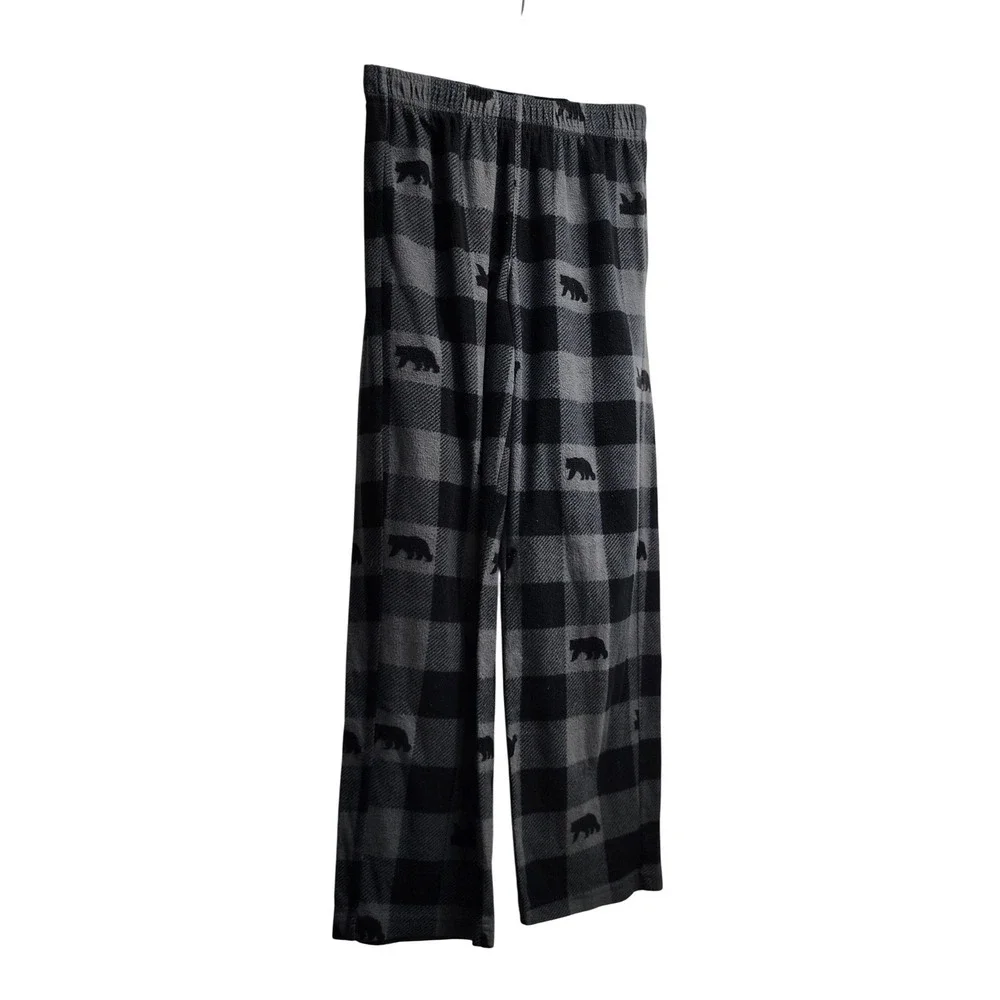 Urban Pipeline Fleece Pajama Pants Bear Plaid Sleepwear Loungewear Kids M‎